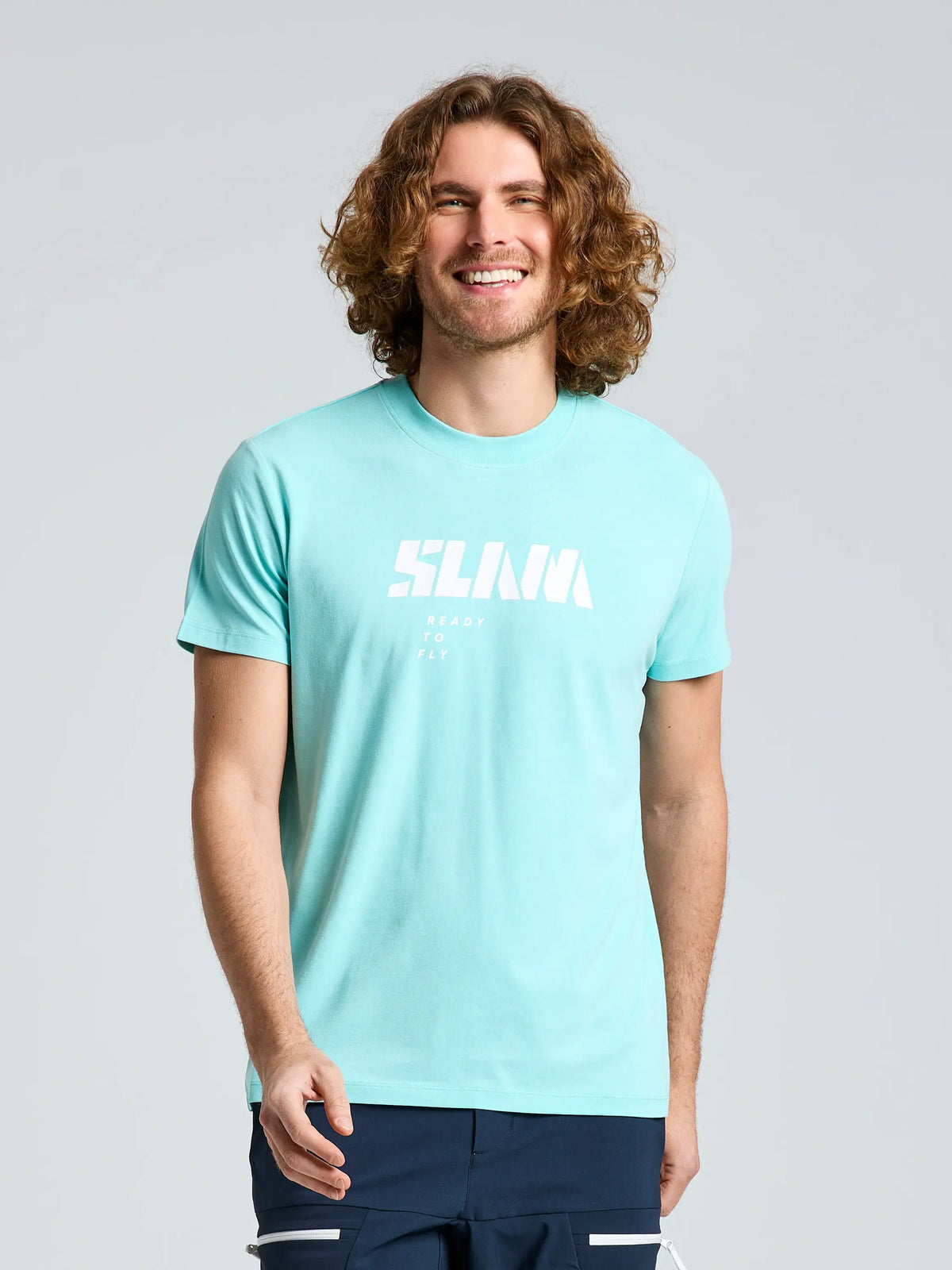 GRAPHIC T-SHIRT SS - Shore Blue - face