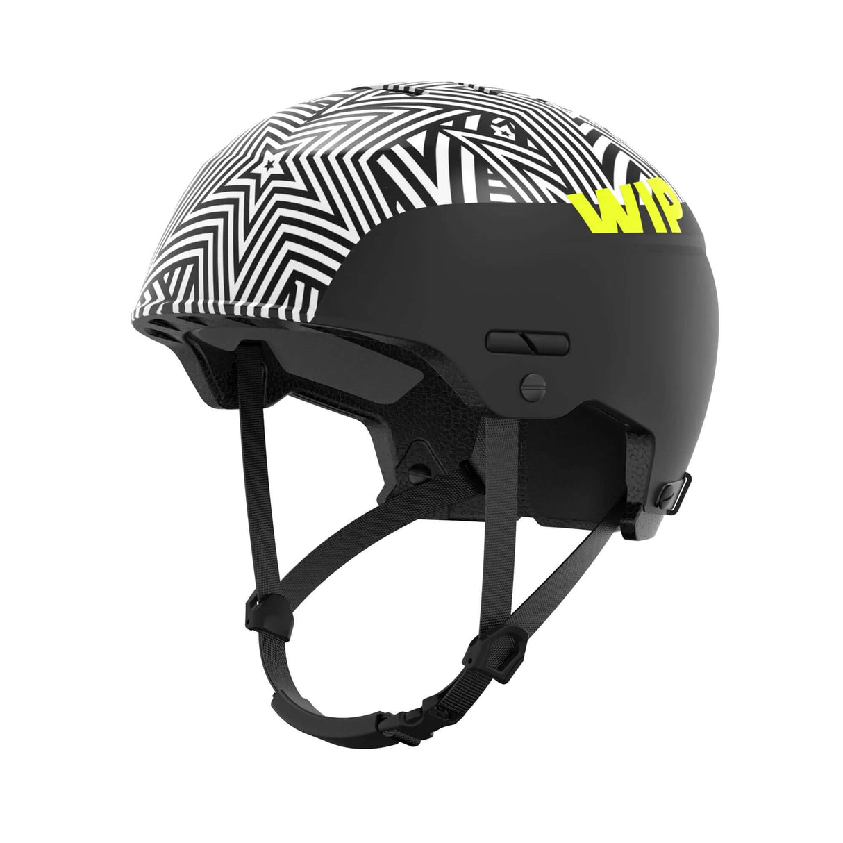 Casque WIFLEX PRO 2.0 profil latéral avec design géométrique noir et blanc.