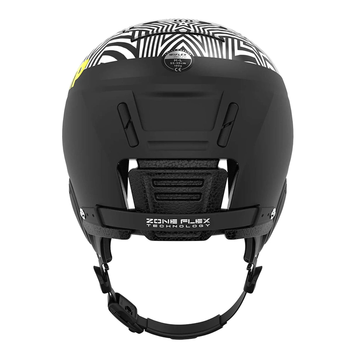 Casque WIFLEX PRO 2.0 vue de l'arrière avec design noir et gris, technologie Zone Flex.