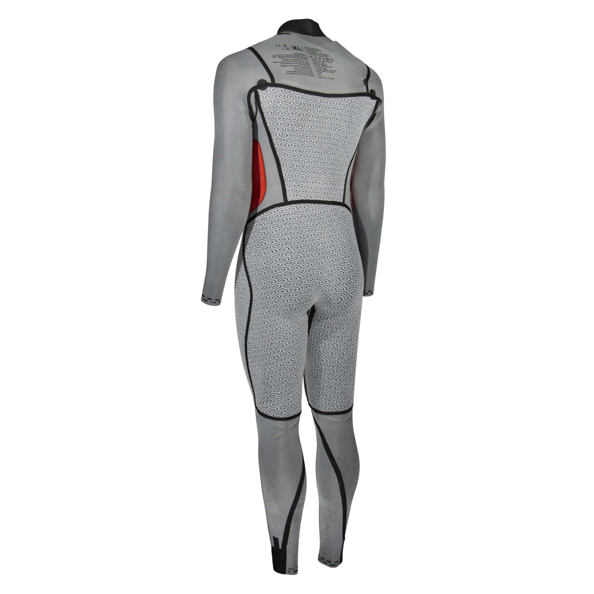 Combinaison STEAMER MK3 vue arrière, néoprène super stretch 5/4/3 mm, design ergonomique pour performance en sport nautique.