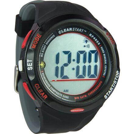 Montre, 50mm, noir gris avec écran numérique pour une lecture rapide et options de séquence de départ.