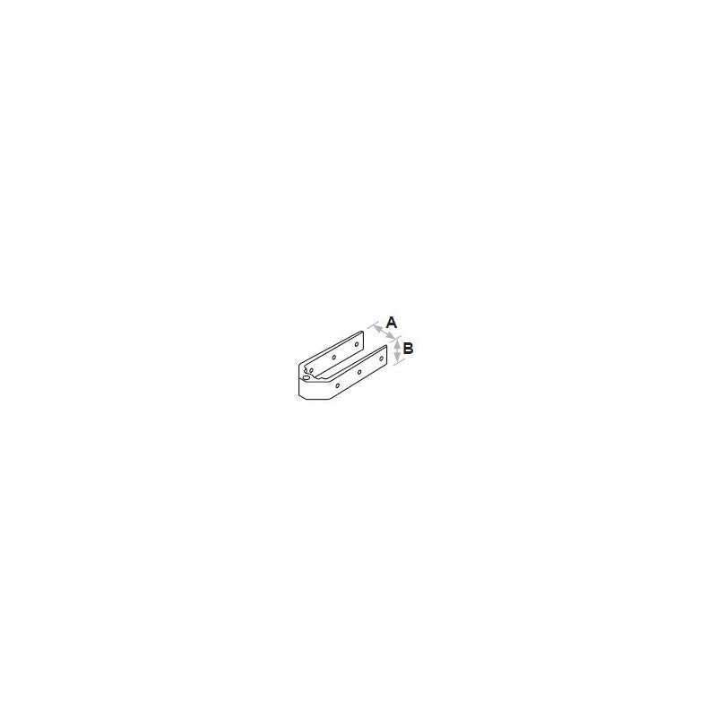 Fémelot haut Ø8 bagué pour safran 32mm