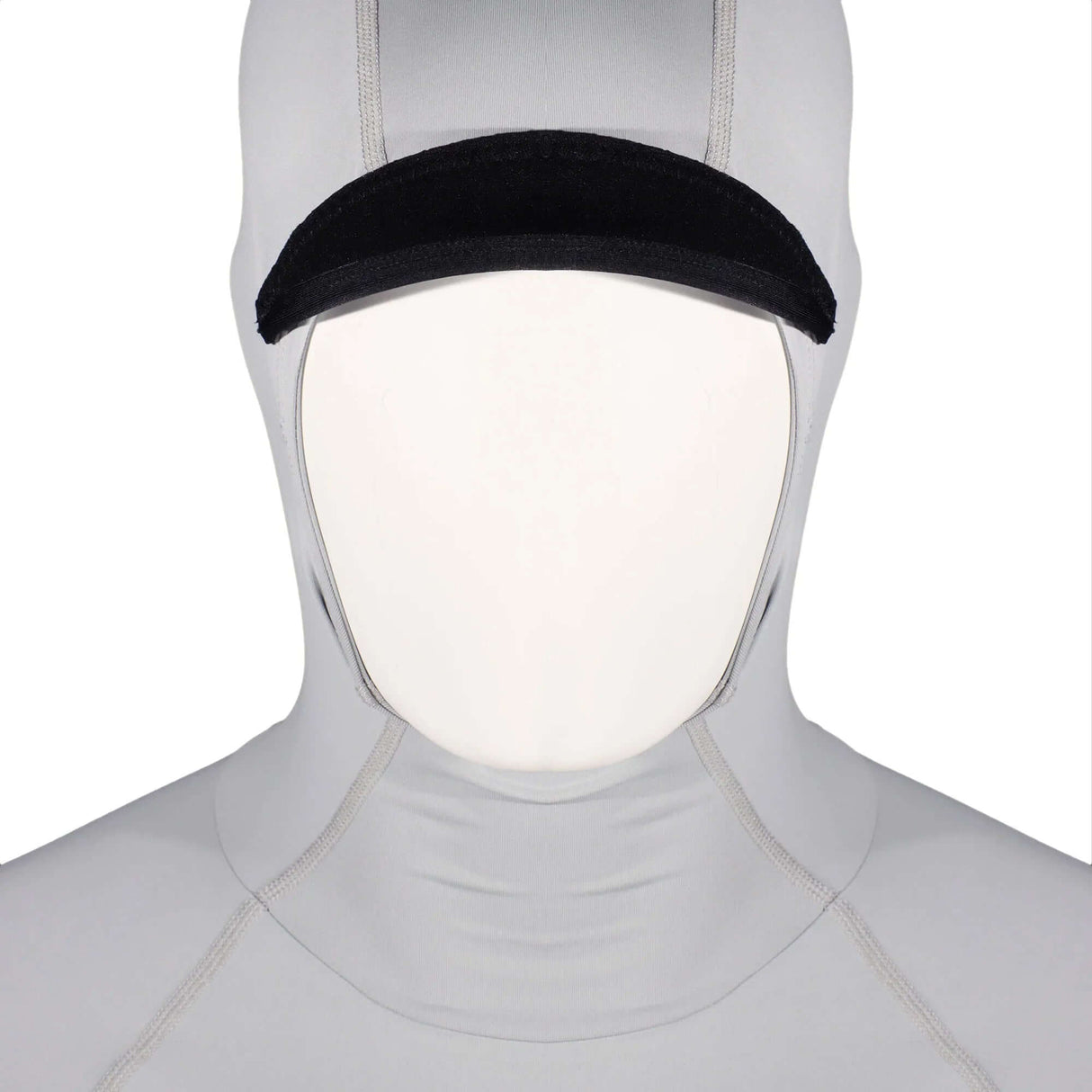 Overtop HOODED UV RASHGUARD LONG SLEEVE with integrated hood and neoprene visor for UV protection.