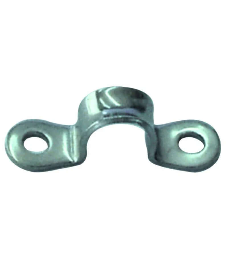 Pontet inox adaptable Laser® pour taquet 27mm avec fixation 2 x Ø4mm sur plaquette de sangle.