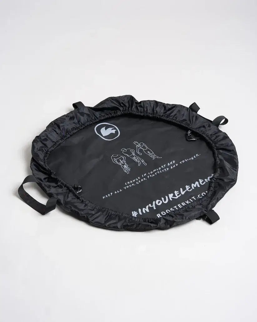 Sac-tapis de changement de Rooster, conçu pour un changement sécurisé et rangement étanche.