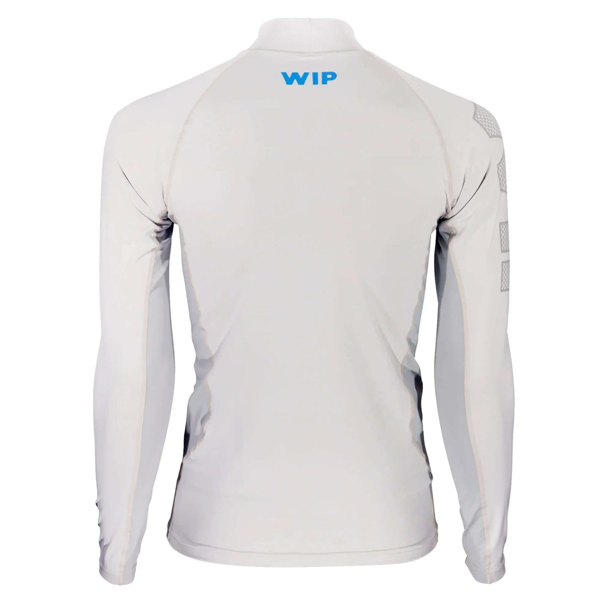 Overtop LONG SLEEVE RASHGUARD GREY vue arrière, tissu confortable et résistant en polyamide spandex, protection UV +50.