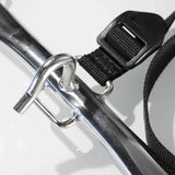 Détail du harnais de trapèze EXO HARNESS 3.0 montrant le système de fixation et la sangle réglable.