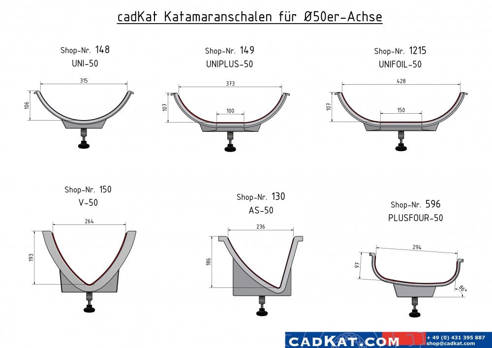 Ber AS-50 CadKat asymétrique – tube Ø 50 mm