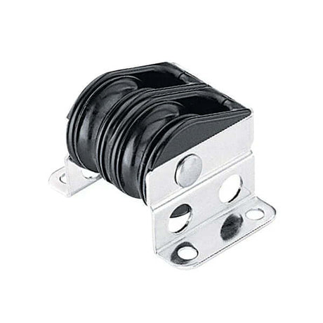 Image of Bullet verticale double 29 mm, poulie Harken à faible friction avec montage fixe.