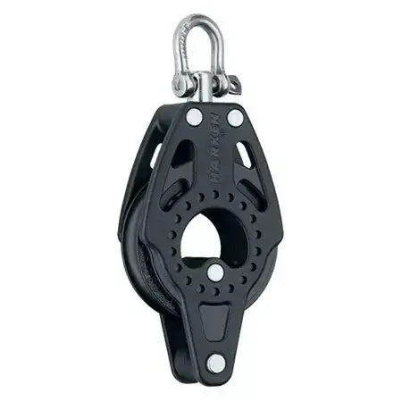 Poulie Carbo 57 mm, légère et robuste, idéale pour un réglage simple et sécurisé, poids 96 g.