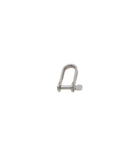 D-shackle with split ring - A4 Stainless Steel 4mm