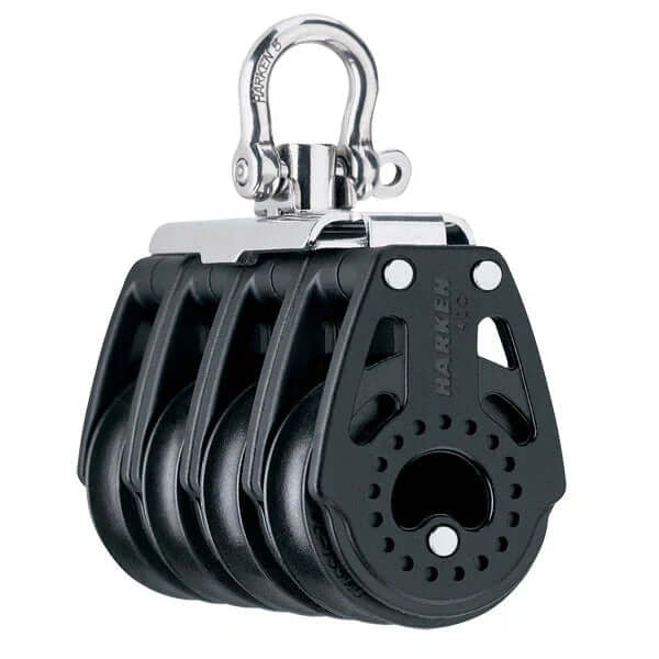 Poulie Carbo 40 mm quadruple avec un design léger, robuste et haute performance de Harken.