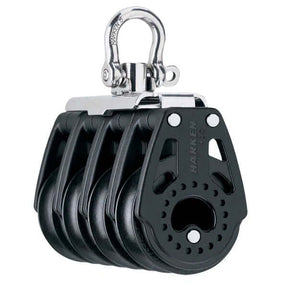 Poulie Carbo 40 mm quadruple avec un design léger, robuste et haute performance de Harken.