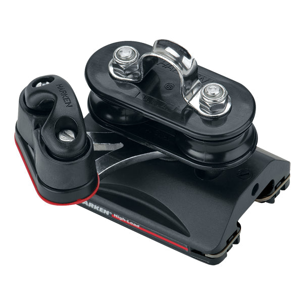 Chariot SB à réas pivotants avec taquet micro Harken 2756