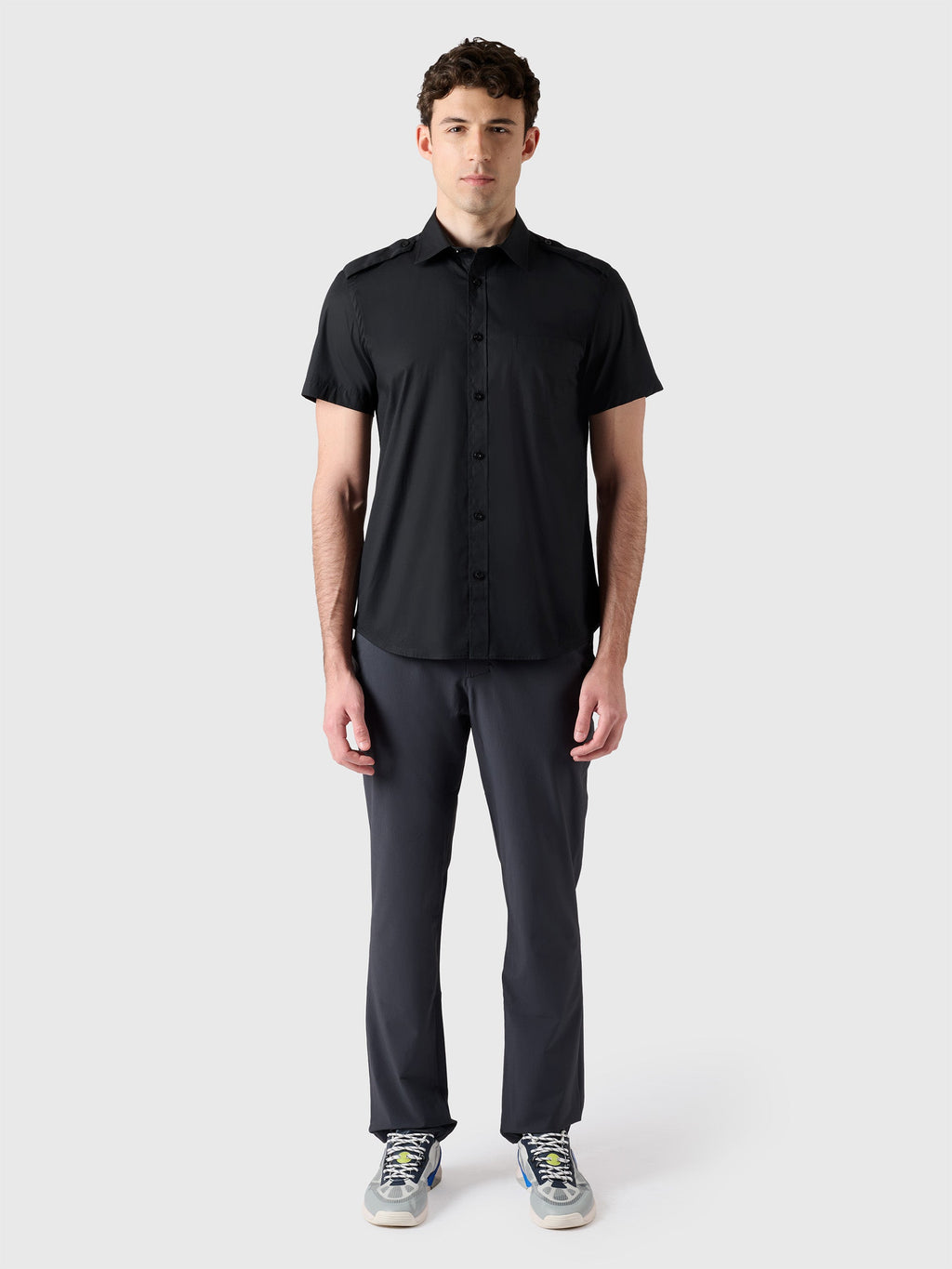Chemise manches courtes à épaulettes North Sails - Black