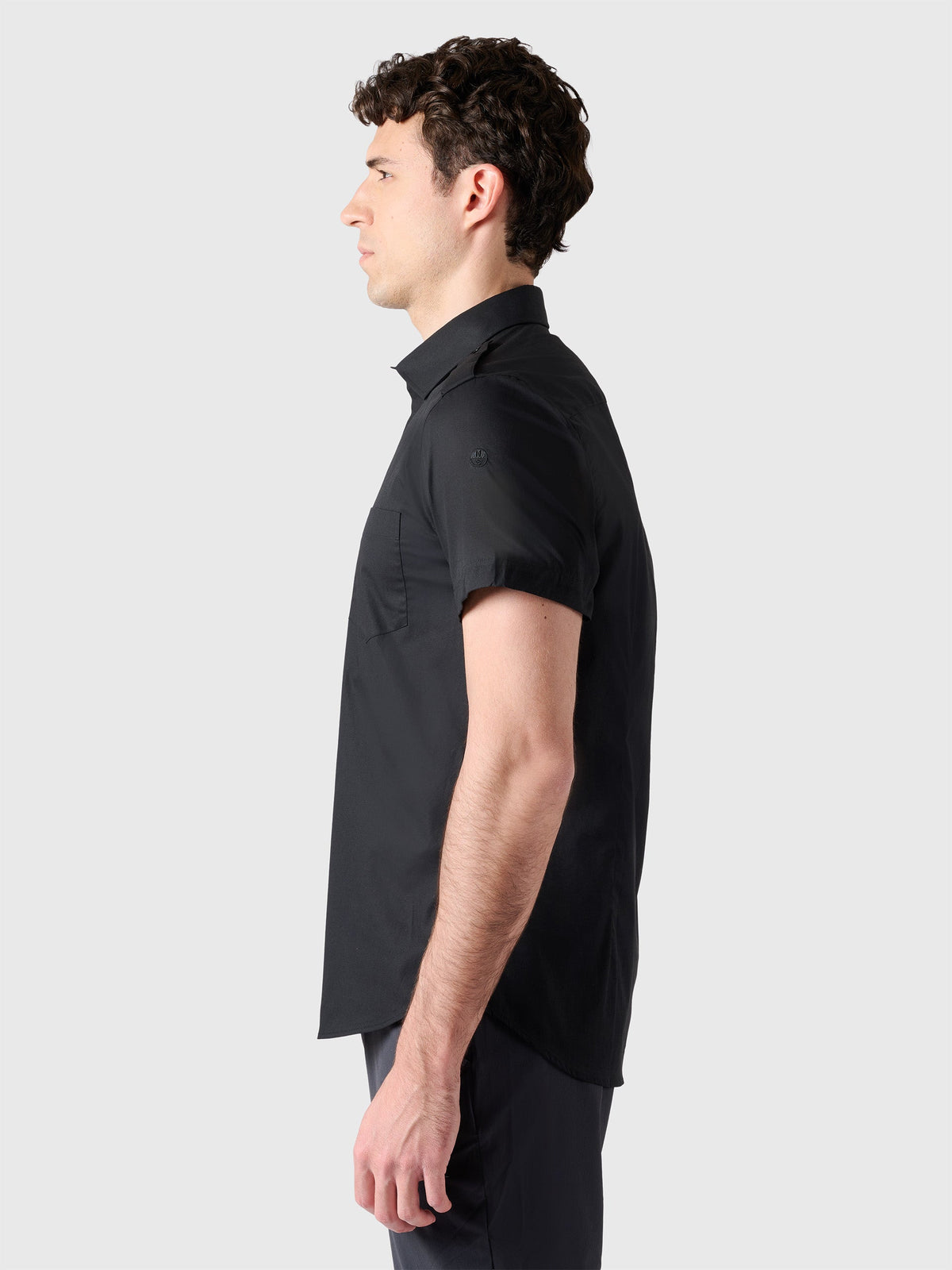 Chemise manches courtes à épaulettes North Sails - Black