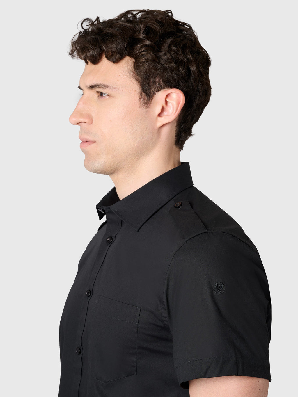 Chemise manches courtes à épaulettes North Sails - Black