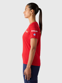 T-shirt technique SailGP North Sails Femme - Red