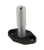 Articulation de stick fixe avec renfort, caoutchouc fixe pour tube Ø16mm, fixation 2X Ø5mm, entraxe 32mm.
