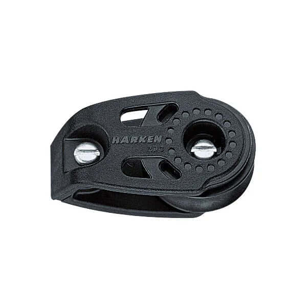 Poulie Carbo à plaquer 29 mm, poulie compacte Harken, légèreté, faible coefficient de friction, réglages précis.