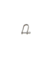 Manille imperdable Ø5mm - 14/40mm, manille en inox A4 avec manillon imperdable, dimensions Ø - l x h.