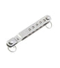 Latte ridoir inox double 6+1 trous Ø6 L120mm, dimensions 120X14mm, axe Ø6mm, vue produit