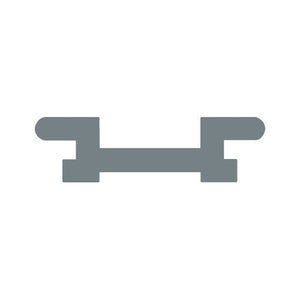 Rail en T medium anodisé et percé 1043 mm Allen