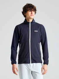 ALTURA FZ GRID FLEECE - Dark Navy - face