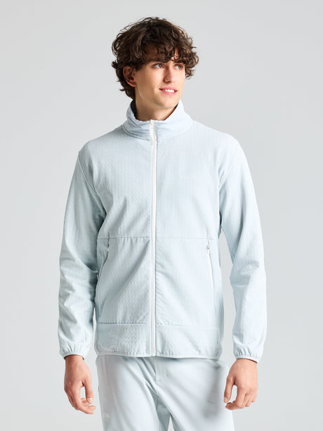 ALTURA FZ GRID FLEECE - Cliff Grey - face