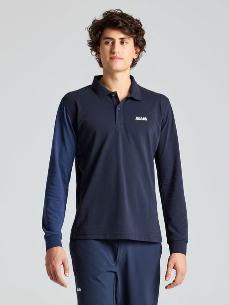 OD DRIRELEASE POLO LS - Dark Navy - face