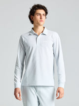 OD DRIRELEASE POLO LS - Cliff Grey - face