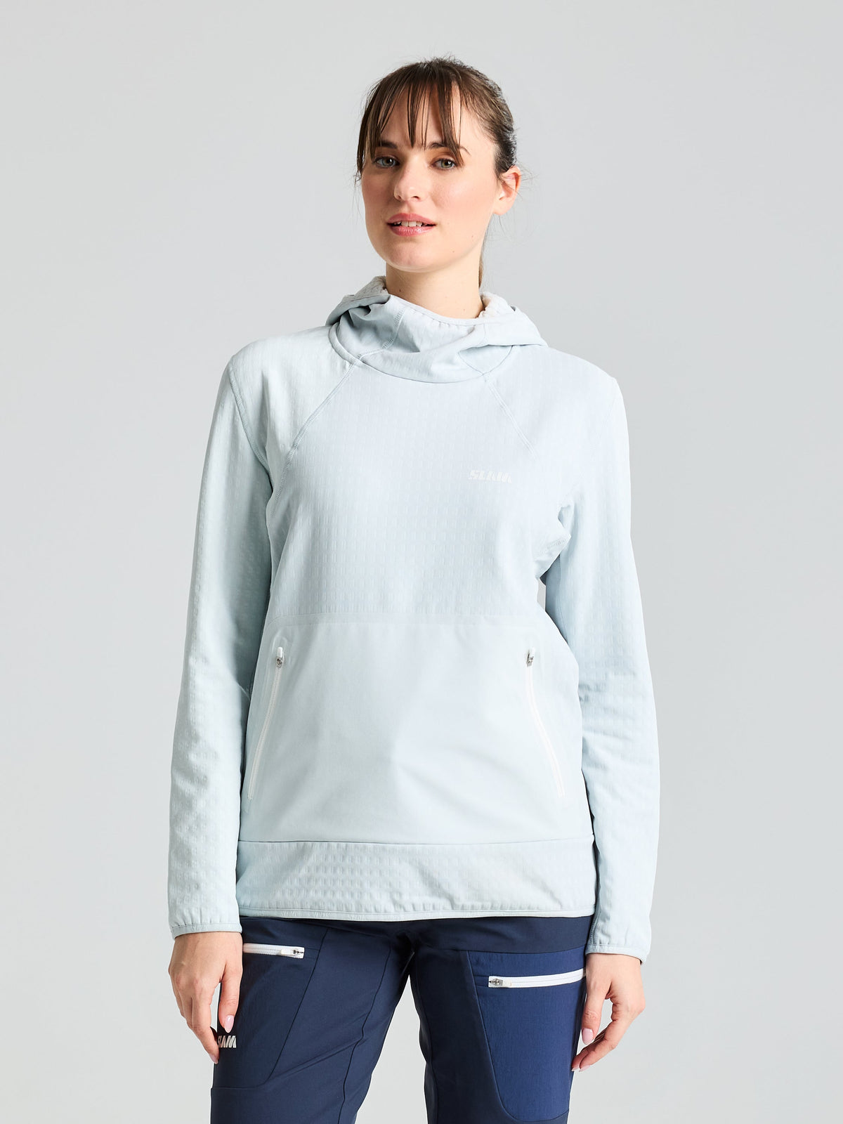 FOIL WS FLEECE HOODIE - Cliff Grey - face