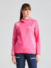 FOIL WS FLEECE HOODIE - Hydrangea Pink - face