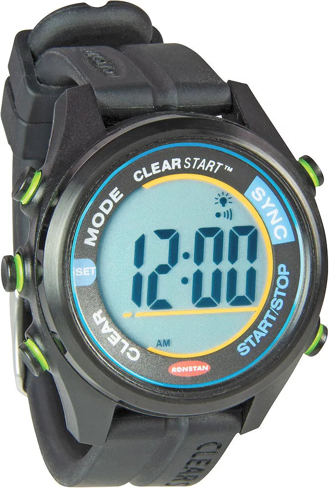 Chronomètre de régate Clear Start Ronstan avec écran numérique pour régatiers.