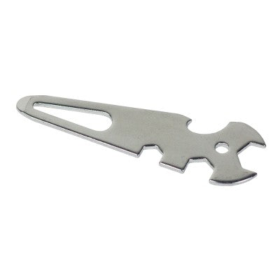 Démanilleur INOX pour manilles avec clés plates de 8, 10 et 13 mm, décapsuleur inclus.