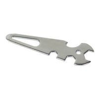 Démanilleur INOX pour manilles avec clés plates de 8, 10 et 13 mm, décapsuleur inclus.