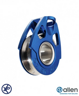 poulie XHL 40MM de couleur bleue avec roulement pour charges élevées, idéale pour applications marines et industrielles.