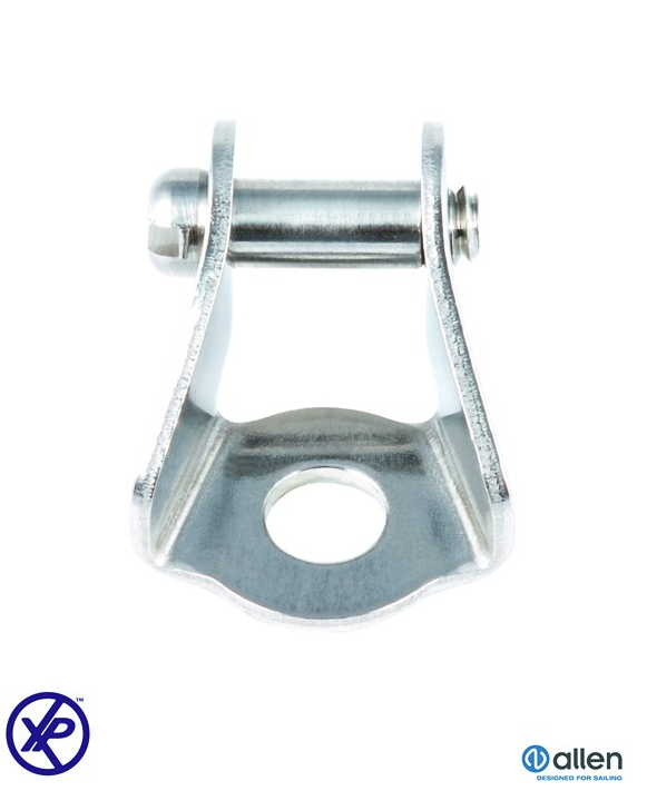 Adaptateur poulie articulé 20mm Allen, conçu pour les manœuvres de voiliers, support en métal.