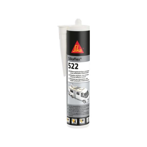 Mastic colle Sikaflex 522 noir, cartouche de 300 ml