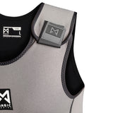 Détail du long john 2mm magic unisex, mettant en avant le néoprène et la taille M/L.
