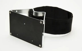 Support de mât POCKET série V2 & V1 TYPE « W » avec bande velcro et plaque de fixation en métal.