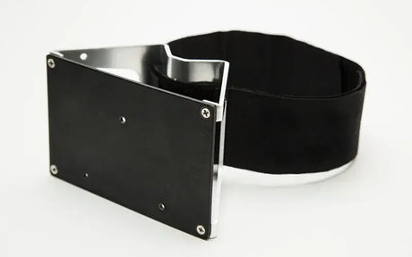 Support de mât POCKET série V2 & V1 TYPE « W » avec bande velcro et plaque de fixation en métal.