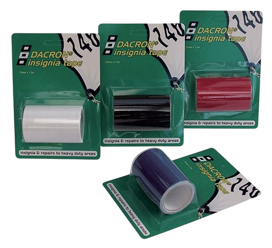 DACRON INSIGNIA TAPE BLUE 75MMX1.5M