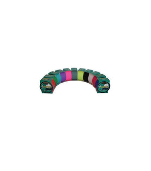 Adhésif pour réparation de spinnaker 50mm X 4.5m en plusieurs couleurs sur un support de présentation.