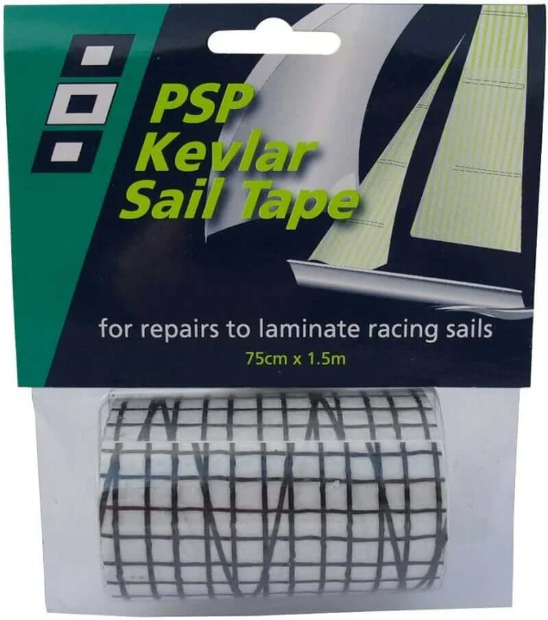 Adhésif pour réparation de voile Kevlar Noir - PSP Kevlar Sail Tape pour réparations de voiles de course.