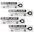 Aiguille à long chas D-Splicer avec différents modèles de tailles FIXEDF10, FIXEDF15, FIXEDF20 et FIXEDF25.