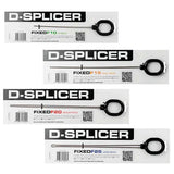 Aiguille à long chas D-Splicer avec différents modèles de tailles FIXEDF10, FIXEDF15, FIXEDF20 et FIXEDF25.