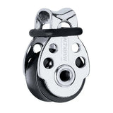 Airblock 16 mm simple avec réa en métal, conçu pour une gestion optimale des cordages jusqu'à 5 mm.