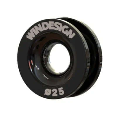 Anneau de friction aluminium 25mm | Poulie en aluminium anodisé avec revêtement PTFE, Ø25 mm.