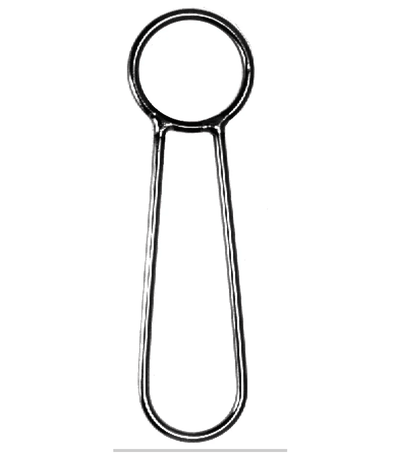 Anneau de trapèze inox avec un diamètre de 50mm et une longueur de 195mm.